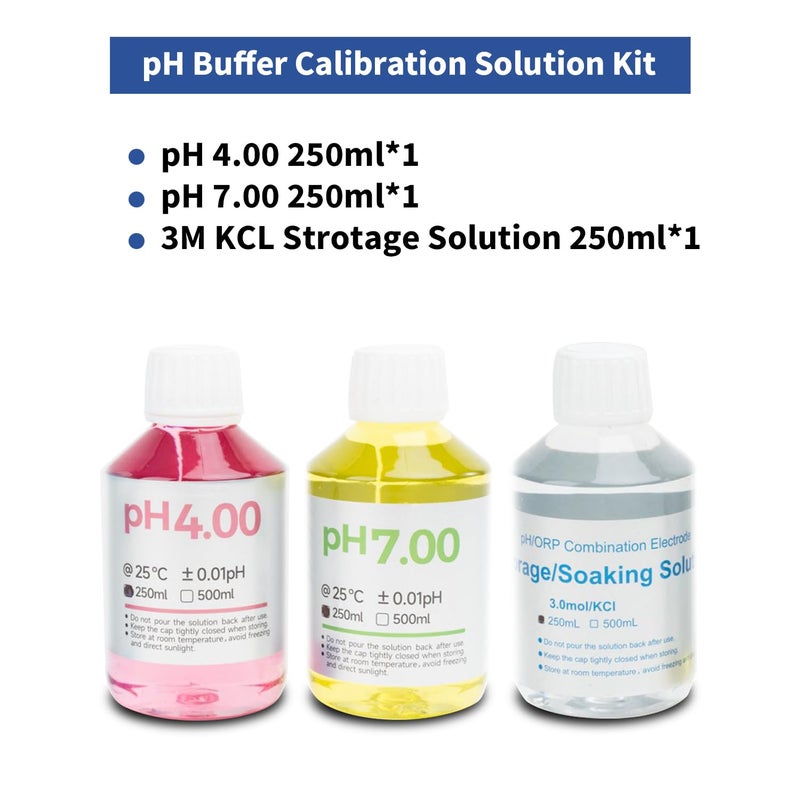 ONiLAB مجموعة محلول معايرة pH للأجهزة لأقطاب pH/ORP، 4.00 و 7.00 pH، 250 مل لكل منهما - Image 2